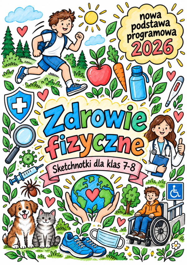 Sketchnotki Edukacja zdrowotna klasy 7-8 – Zdrowie fizyczne (nowa PP)