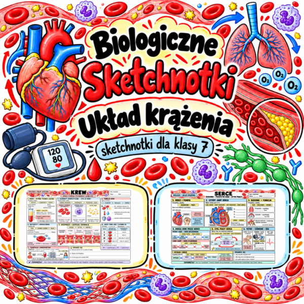 Sketchnotki Biologia klasa 7 – Układ krążenia