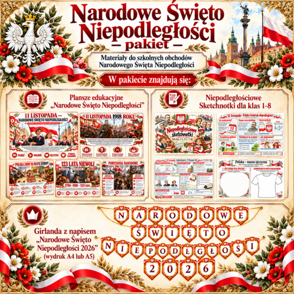 1 ReklamaPakiet Niepodległościowy 2026 Narodowe Święto Niepodległości - pakiet materiałów edukacyjnych