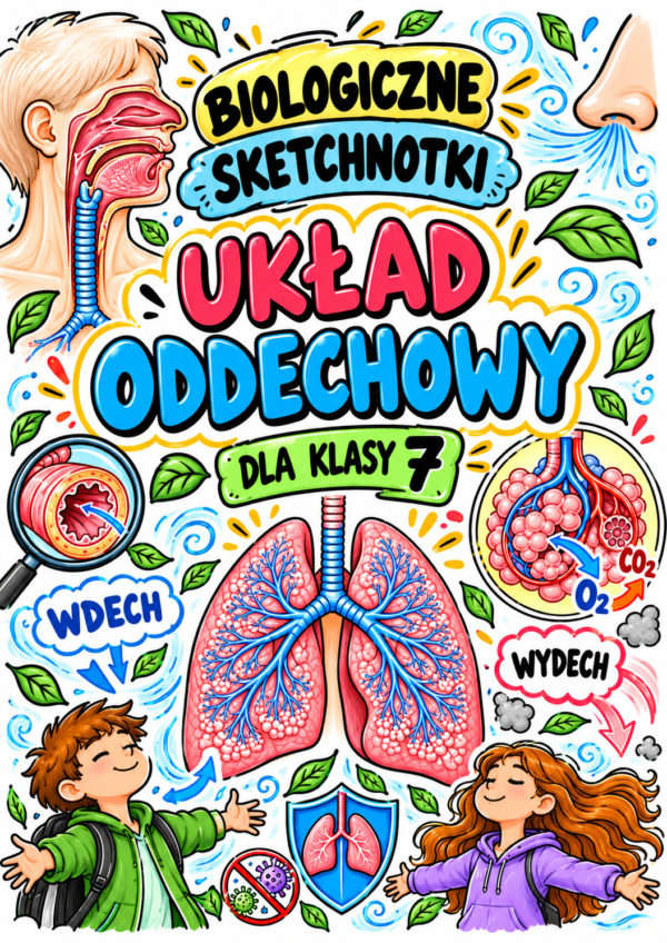 Sketchnotki Biologia klasa 7 – Układ oddechowy