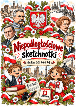 Niepodległościowe sketchnotki – Polska w historii Sketchnotki Niepodległościowe klasy 1-8