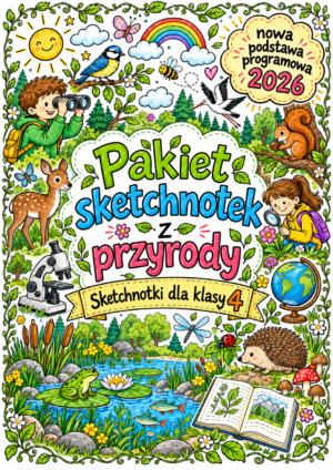 Pakiet sketchnotek z przyrody Pakiet sketchnotek Przyroda klasa 4 (nowa PP)