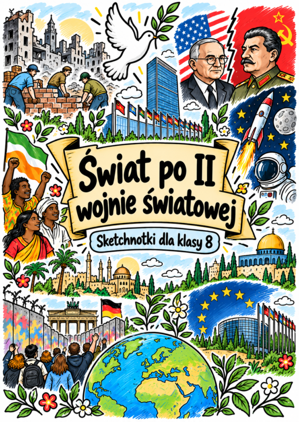 Sketchnotki Historia klasa 8 – Świat po II wojnie światowej
