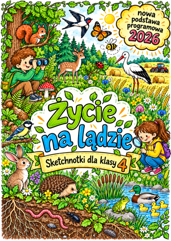 Życie na lądzie – sketchnotki przyrodnicze Sketchnotki Przyroda klasa 4 – Życie na lądzie (nowa PP)